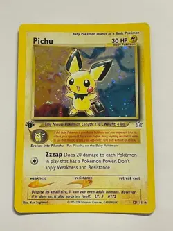 Pokemon TCG PICHU 12/111 HOLO Neo Genesis - 2000 ENG ENGLISH 1st Edition - Image 3