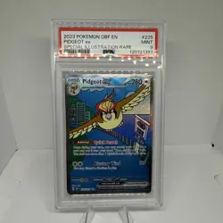 Pokemon Pidgeot EX 225/197 Special Illustration Rare Obsidian Flames PSA 9 - Image 1