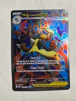 Pokemon TCG Holo Ultra Rare Full Art Mega Lucario EX 160/132 Near Mint - Image 1