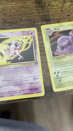 Pokemon Mr. Mine Jungle + Muk Fossil Non Holo 22/64 28/62 Lot Vintage WOTC - Image 2