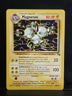 Magneton Fossil - Rare NM - Non-Holo - 1999 Pokemon WOTC - 26/62 - Image 1