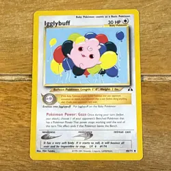 Pokemon TCG Igglybuff Neo Discovery Uncommon Non-Holo Card 40/75 - Image 1