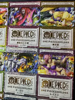 One Piece Set of 9 Ultra Rare Premium Foiled Collectible Anime Shiny Cards - Image 3