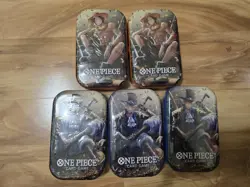 Sealed One Piece OP-13 Carrying On His Will Mini Tins-Lot of 5 Tins - Image 1
