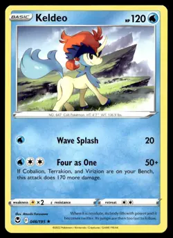 Keldeo 46/195 Pokemon Card Silver Tempest Rare 120 HP Lightly Played AL - Image 1