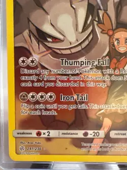 Steelix - 247/236 - SM Cosmic Eclipse Secret Rare Holo Pokemon Card - NM - Image 5