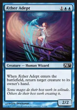 Aether Adept -Foil Medium Play MTG Magic 2011 Core Set - Image 1