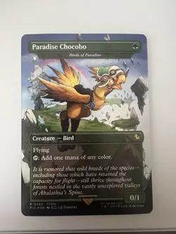 Paradise Chocobo Birds of Paradise 0483 Borderless Foil MTG Magic Final Fantasy - Image 1