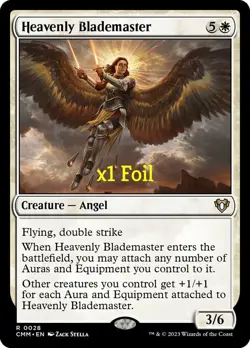 MTG Foil Commander Masters CMM Heavenly Blademaster MINT - Image 1