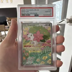 PSA 10 Shaymin 185/182 Sv10 Destined Rivals Illustration Rare Holo Pokemon 2025 - Image 1