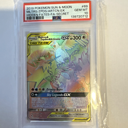Moltres Zapdos Articuno GX 69/68 Pokemon Hidden Fates - PSA 10 Gem Mint - Image 1
