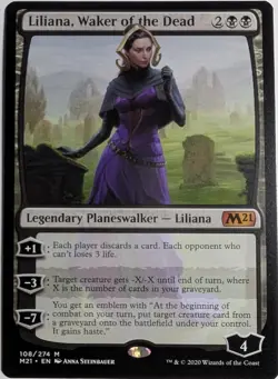 Liliana, Waker of the Dead x1 Core Set 2021 M21 Magic the Gathering MTG LP/NM - Image 1