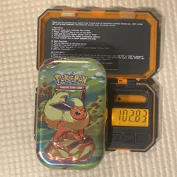 102.83g Pokemon TCG Prismatic Evolutions Mini Tin - Flareon New Sealed - Image 1