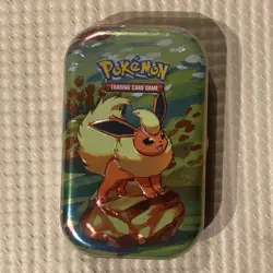 102.83g Pokemon TCG Prismatic Evolutions Mini Tin - Flareon New Sealed - Image 4