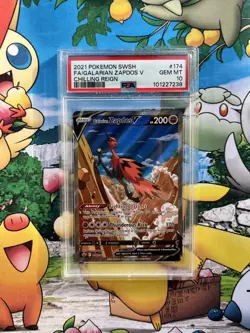 Galarian Zapdos V 174/198 Chilling Reign Alt Art Pokemon TCG - PSA 10 Gem Mint - Image 1