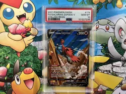 Galarian Zapdos V 174/198 Chilling Reign Alt Art Pokemon TCG - PSA 10 Gem Mint - Image 3