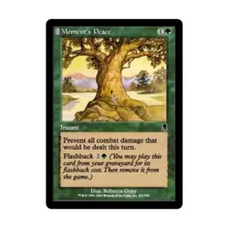 WOTC MtG Odyssey Moment's Peace (C) (Foil) EX - Image 1