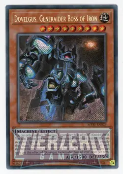 Yugioh Dovelgus, Generaider Boss of Iron MYFI-EN029 Secret Rare 1st Ed NM/LP - Image 1