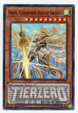 Yugioh Frodi, Generaider Boss of Swords MYFI-EN028 Super Rare 1st Edition NM/LP - Image 1