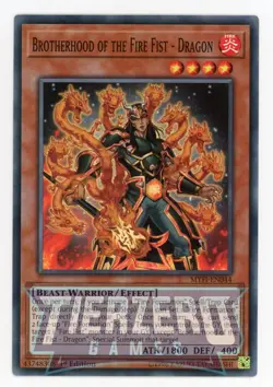 Yugioh Brotherhood of the Fire Fist - Dragon MYFI-EN044 Super Rare 1st Ed NM/LP - Image 1