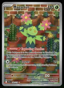 Pokemon Cards Maractus 160/159 Journey Together Illustration Rare NM - Image 1