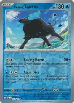 Paldean Tauros 41/193 Reverse Holo | Paldea Evolved | Pokemon Card - Image 1