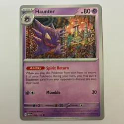 Haunter 093/165 Uncommon 151 Pokemon Tomokazu Komiya Art Artist NM - Image 1