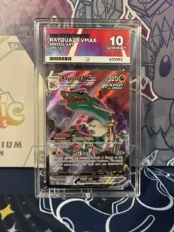Pokemon TCG Rayquaza VMAX TG20 Silver Tempest Gem Mint 10 ACE - Image 1