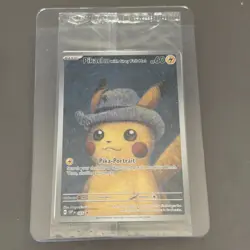 2023 Pokemon SVP EN Pokemon x Van Gogh - Pikachu Grey Felt Hat #085 Sealed - Image 1