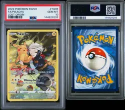 PSA 10 2022 POKEMON SWORD & SHIELD LOST ORIGIN #TG05 FULL ART/PIKACHU - Image 3