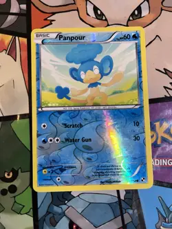 FREE SHIPPING Pokemon Panpour 33/114 Common Reverse Holo Black and White - Image 1