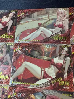 One Piece 9 Collectible Character Anime Waifu Cards CCG Red Swimsuit Bikini - Image 3