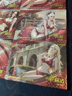 One Piece 9 Collectible Character Anime Waifu Cards CCG Red Swimsuit Bikini - Image 5