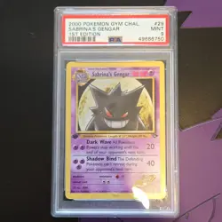 Pokemon Sabrina's Gengar 1st Edition Gym Challenge Rare PSA 9 29/132 English - Image 1
