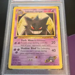 Pokemon Sabrina's Gengar 1st Edition Gym Challenge Rare PSA 9 29/132 English - Image 2