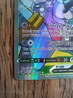 Pokemon card - Mew V 180hp - Rare! Lots of photos - not professionally graded. - Image 4