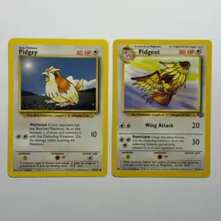 Pokemon TCG Pidgey Pidgeot 2-Card Evolution Lot WOTC Vintage 1999 - Image 1