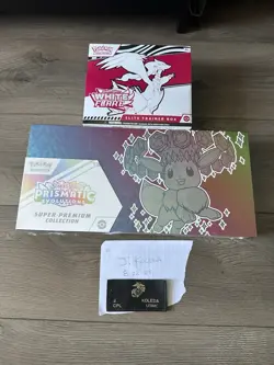 Pokemon Prismatic Evolutions Ultra Premium Collection And White Flair ETB Combo - Image 1