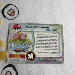 1999 Pokemon TV Animation Series 1 #03 Venusaur - Blue Logo - Image 4