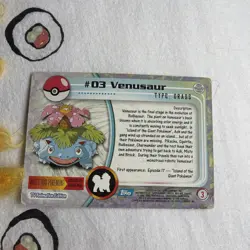 1999 Pokemon TV Animation Series 1 #03 Venusaur - Blue Logo - Image 5