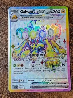 Galvantula EX 159/142 Stellar Crown FULL ART HOLO Pokemon TCG - Image 1