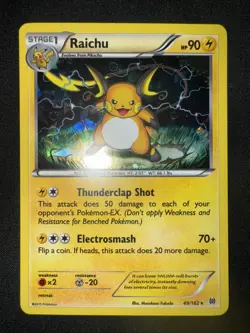 Raichu 49/162 Shattered Holo Rare NM Pokemon Card - Image 1