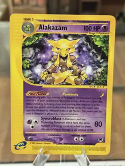 Pokemon Alakazam TCG Expedition Base Set Regular Rare Card 33/165 Free Shipping! - Image 1