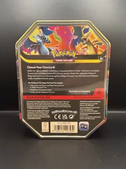 Pokemon Mega Charizard Tin Charizard Standard Card Size Pokemon TCG - Image 2