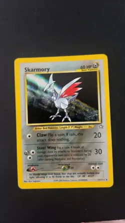 Pokemon TCG Skarmory Neo Genesis Holo Rare Card 13/111 MP - Image 1