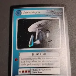 Star Trek CCG Foil Future Enterprise Galaxy Class Card The Next Generation - Image 1