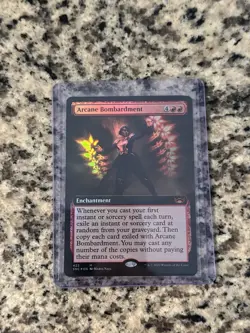 Arcane Bombardment (Extended Art) #422 (Foil) NM Streets New Capenna Magic MTG - Image 1