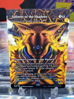 Splinter of the Shadows 0006 Mythic PZA Rare Non Foil Borderless MTG TMNT - Image 1
