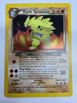 Pokemon Dark Tyranitar Neo Destiny Holo Rare 90HP #11/105 2000 Card - NM - Image 1