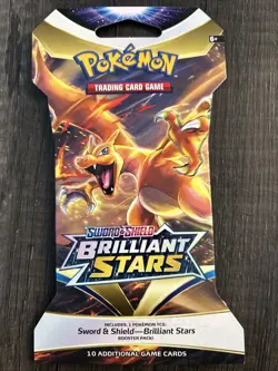 Pokemon TCG: Sword & Shield-Brilliant Stars Sleeved Booster Pack (10 Cards) 820650809972 - Image 1
